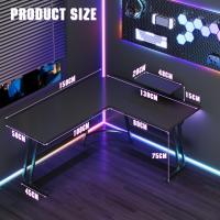 Mesa de Juego en Forma de L 130x130cm Soporte para Monitor Soporte para Auriculares - details 63