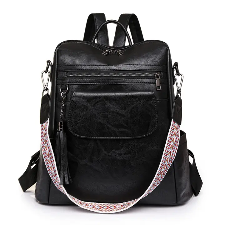 Mochila de cuero para mujer, diseño de moda, bolsos de hombro para mujer, mochila de viaje - 1