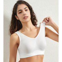 Women solid color fitness sports bra top gym yoga athletic tight workout soft brassiere padded - details 4