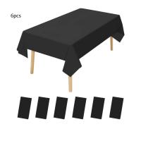 Mantel rectangular negro de 54 x 108 pulgadas: manteles desechables para comidas, fiestas y otros ocasos. - details 7