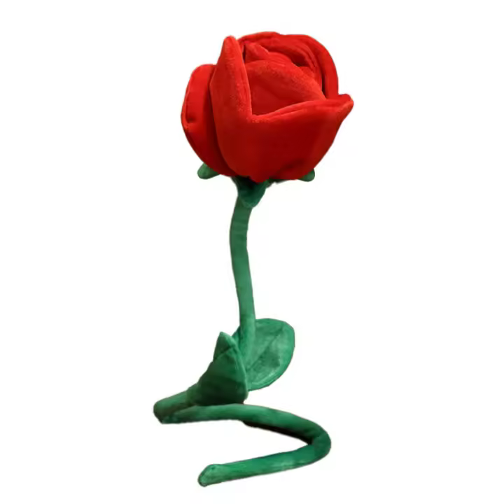 Ramo de flores de rosas rojas creativas, hebilla de cortina, rama de flores artificiales DIY, rosa de peluche de imitación a la moda para el Día de San Valentín - 1