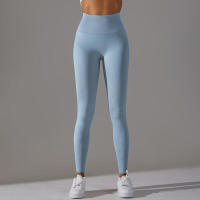 Leggings de yoga sin costuras para mujer, ropa deportiva de entrenamiento, pantalones deportivos de cintura alta - details 55