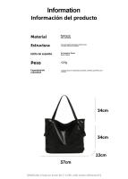 Bolso tote de viaje para mujer, nuevo bolso de gran capacidad de cuero suave de alta gama, bolso grande de hombro - details 3