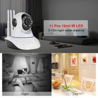 Cámaras de vigilancia interior doméstico 3 raíces antena WIFI Internet remoto inteligente Visión nocturna alarma vigilancia - details 5
