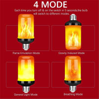 LED Night Light Flame Light Bulb 4 Modes Fire Bulb Lamp Christmas Party Outdoor Indoor Home Decor E27 Base Flickering Nightlight - details 16