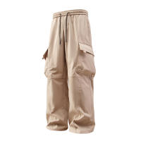 Pantalones informales de movimiento para hombre, pantalón Cargo transpirable, a la moda urbana, holgados, lisos, de pierna ancha, rectos, para primavera y otoño - details 3