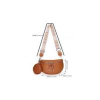 Riñoneras de media luna para mujer, bolso de pecho informal de cuero PU con monedero pequeño, bolsos cruzados de viaje de gran capacidad - details 25