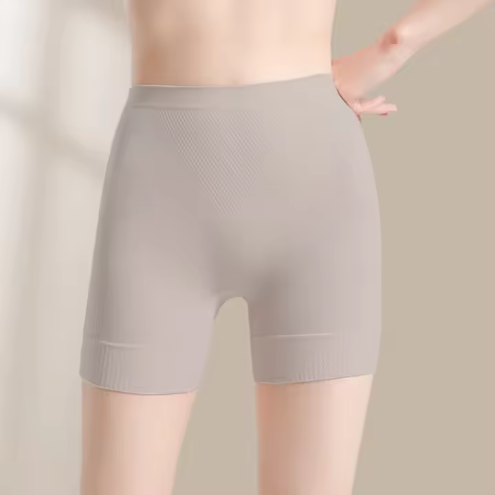 Pantalones cortos de seguridad de cintura alta para mujer, bragas protectoras, pantalones cortos de talla grande, ropa interior sin costuras, verano - 1