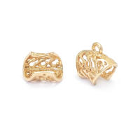 Colgantes de tubo curvado de nube de latón, Color oro de 18K de alta calidad, conector de pulsera, suministros para fabricación de joyas, accesorios Diy - details 5