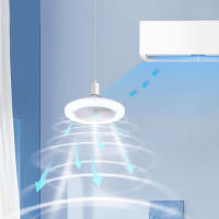 Ventilador de techo con luz LED - Base E27/E26 disponible - Ahorro de energía con mando a distancia - Velocidad del viento ajustable brillo - Adecuado para sala de estar, dormitorio, sala de estudio - details 4