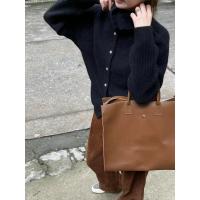 Cárdigan de cuello alto para mujer Suéter de lana pura 100%, suelto, grueso, base de Cachemira, abrigo de punto, tendencia, Otoño e Invierno - details 6