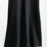 Vestido largo de satén con textura, cuello halter, espalda descubierta, corte ajustado, estilo elegante, novedad de verano 2025, ropa de mujer - details 5