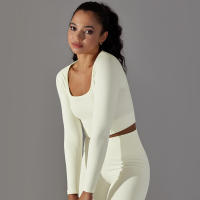 Nessaj-camisas de yoga sin costuras para mujer, top corto de manga larga, ropa deportiva para yoga, fitness, gimnasio, entrenamiento, correr - details 8