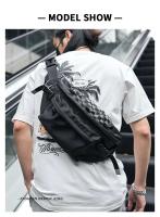 Riñonera cruzada de gran tamaño impermeable Oxford pecho Cycg gran gimnasio cintura cinturón bolsa para hombres mujeres - details 15