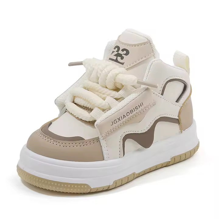 Calzado deportivo para niños Zapatos de tablero casuales para niños Zapatos de pan para niñas de caña alta - 1