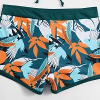Bikini abierto con estampado de hojas retro en talla grande, conjunto de traje de baño de dos piezas con correas estables para mujer - details 24