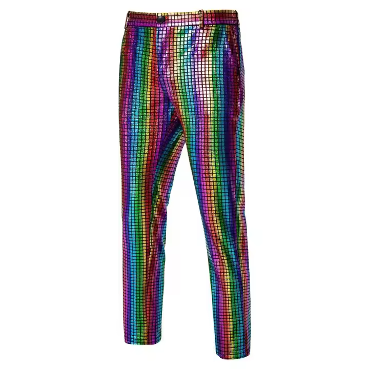 Pantalones de cosplay para hombre, talla europea, estampado en caliente, para discoteca, informal, moderno, hip-hop - 1
