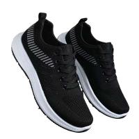 Nuevo 2025 zapatos para correr de punto gris para hombre, zapatos deportivos ligeros de malla transpirable para entrenamiento de gimnasia, zapatos informales antideslizantes - details 5