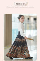 Conjunto de falda con cara de caballo para niña, estilo chino, Hanfu diario para niños, disfraz antiguo, media falda, tesoro de mujer, fino de verano - details 7