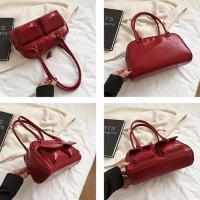 Bolso de mano de moda informal de cuero de PU vintage con diseño de doble bolsillo para mujer - details 11