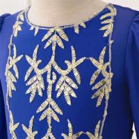 Vestido de princesa de manga larga bordado para niñas, disfraz de flores para niñas, vestido árabe de Dubái, bata musulmana de Ramadán. - details 6