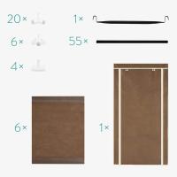 Armario Plegable Grande de Tela Ropero con Barra para Colgar Ropa 88 x 170 x 45 CM - details 2