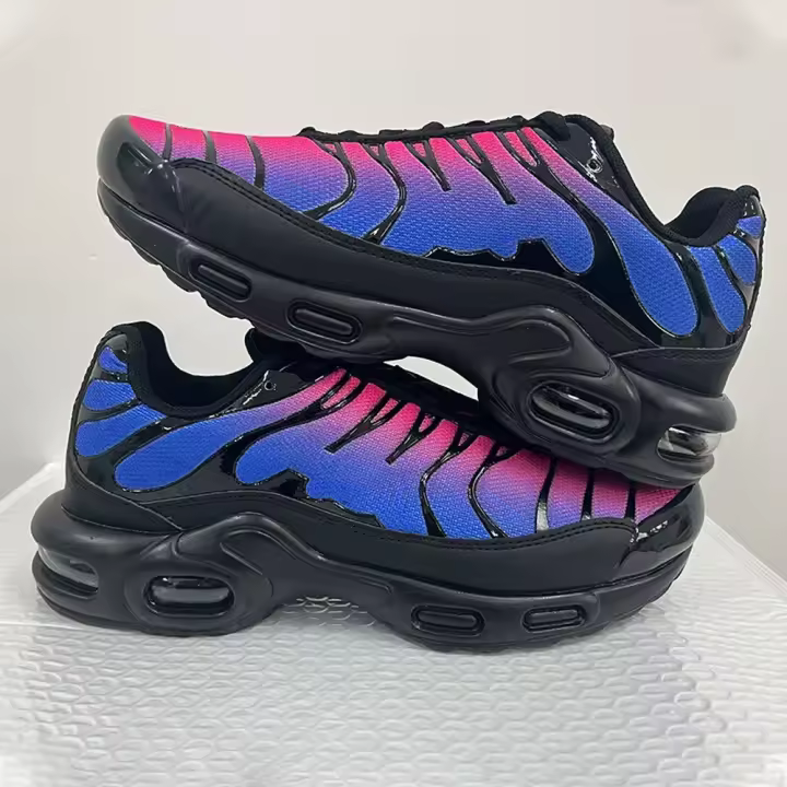 Zapatillas De Deportes Unisex Pisada Plana, Zapatos De Tenis para Maratón al Aire Libre, Zapatos De Skate Informales Cómodos con Cordones de Malla para Hombres y Mujeres - 1