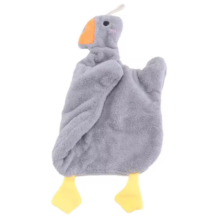 Toalla de mano de ganso de dibujos animados para cocina, baño e inodoro, tipo colgante con súper absorción de agua, secado rápido, A - 1