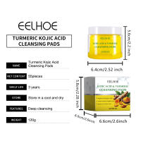 Almohadillas limpiadoras de Ácido Kójico de cúrcuma, crema hidratante, exfoliante, piel suave, limpieza profunda, reduce los poros, abrillantador, cuidado de la piel - details 2