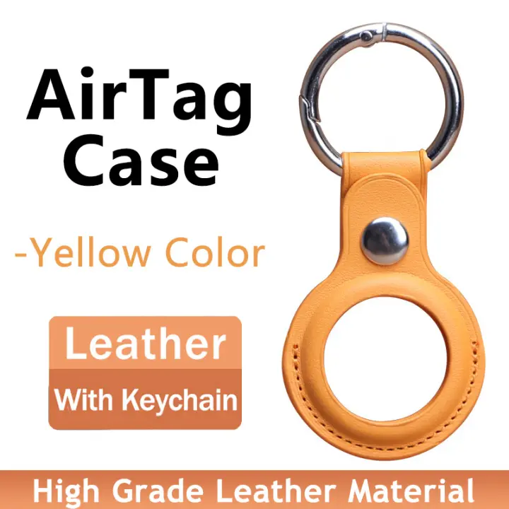 Funda de cuero para Apple AirTag, localizador, rastreador, etiqueta de aire con llavero, cubierta antipérdida, carcasa protectora, soporte para Airtags, gran oferta - 1
