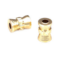 Cuentas de Pulsera de Brasso Dorado Mate Forma de Cilindro Ideal para Hacer Joyería DIY - details 18