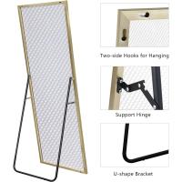 Espejo de Pierna Largo Completo con Soporte 43 x 16 Pulgadas Espejo Grande para Montar en la Pared - details 10