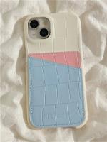 Funda de Tarjeta de Piel de Cocodrilo Contraste Protección de Drop para iPhone 14, 13, 12 Pro Max - details 7