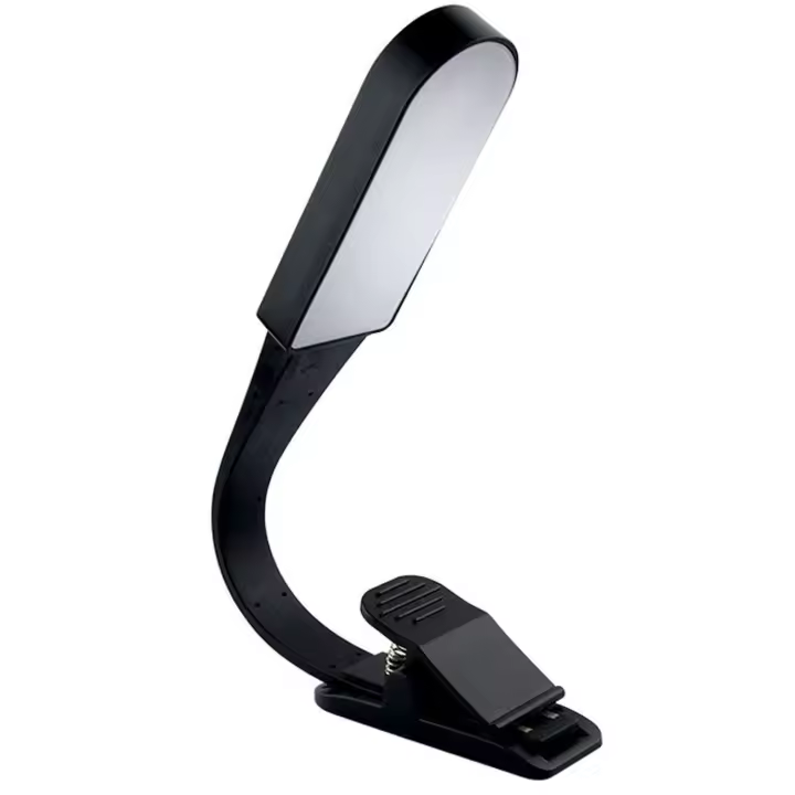 Lámpara de lectura, abrazadera para libros, lámpara de libro recargable por USB, Interruptor táctil - 1