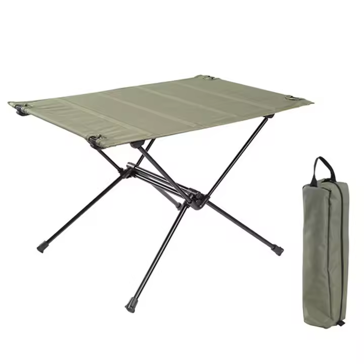Mesa plegable ligera para acampar, marco de aluminio duradero, mesa de tela para interior, oficina, Camping, senderismo - 1