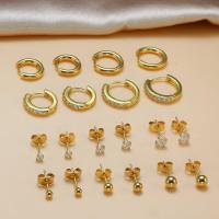 Conjuntos de pendientes de acero quirúrgico para múltiples perforaciones, pendientes de aro pequeños y ligeros, pendientes de tuerca CZ para mujer, cartílago de moda hipoalergénico - details 4
