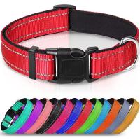 Collar reflectante para perros medianos y grandes, acolchado de neopreno suave, nailon transpirable, ajustable, 25 a 60 centímetros - details 10