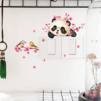 Pegatina de Pared Decorativa HonC con Diseño de Panda y Pájaros de Dibujos Animados para Habitación de Niños Material de PVC Poli Vínilo Autoadhesivo y Reutilizable - details 4