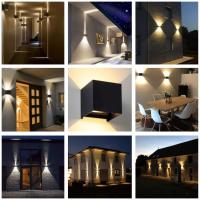 Aplique Pared Exterior, 12W Impermeable IP65 Lampara de pared Interior Exterior Luz Cálida 3000K 1000 lm Ángulo ajustable Lámpara Pared Blanco para Porche Salón Dormitorio - details 4