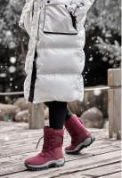 Botas de nieve impermeables para mujer, botines de piel cálida, con plataforma, color negro, a la moda, Invierno - details 20