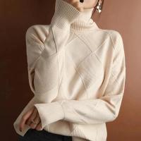 Otoño e Invierno nuevo suéter de mujer grueso calidez moda suéter de lana tejido cuello alto 2025 - details 7