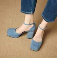 Zapatos de tacón grueso con una tira de moda de nuevo estilo - details 5