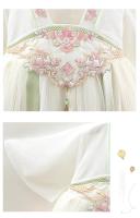 Hanfu-vestido de gasa bordado de estilo nacional Tang, manga corta, antiguo, súper inmortal, verano, 2025 - details 9