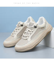 Nuevos zapatos de hombre, zapatos de malla de cuero con plataforma transpirable para hombre, zapatos deportivos y de ocio. - details 15