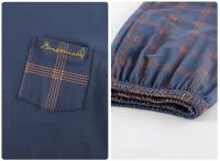 Pijamas con estampado a rayas para hombre, ropa de dormir de algodón peinado con cuello redondo, talla grande, a la moda, Y2k, otoño e invierno, 2024 - details 1