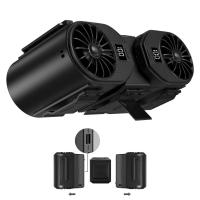 Ventilador inalámbrico de doble salida dividido 2 en 1 para colgar en la cintura, ventilador portátil de viento de cinco engranajes, 10000mAh, ABS, ventilador de cintura colgante para senderismo - details 4
