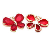 Colgantes de Mariposa de Vidrio de Zirconia de Brasso Dorado 18K Collar Aretes de Alta Calidad Accesorios de Joyería DIY - details 17