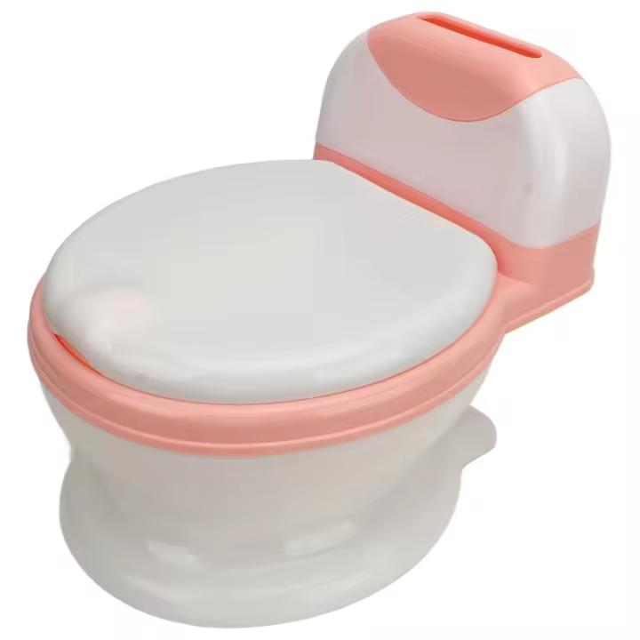 Silla de baño para entrenamiento de orinal para bebé con diseño multifuncional, cuenco desmontable y material PP para niños y niñas (blanco) - 1