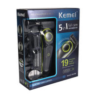 Afeitadora y recortadora de barba Kemei 696 para hombres ajustable eléctrica para cuerpo peruño nasal y aurales fuente de alimentación AC/Batería - details 0