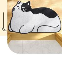 Felpudo de entrada con bobina impresa, alfombra de Material de PVC, antideslizante, oso, gato, perro, alfombrilla para puerta Delantera de cocina - details 7